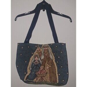 Nativity scene tapestry bag